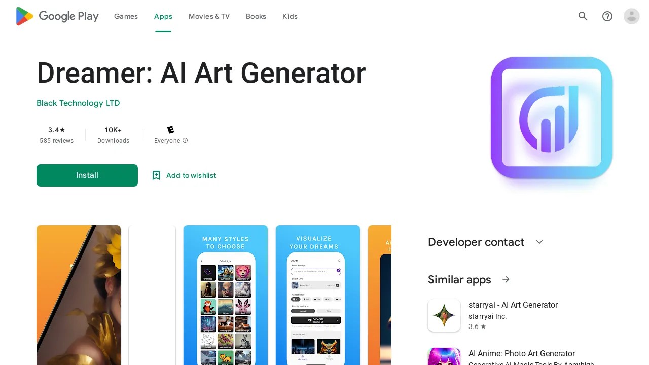 Dreamer AI Art Generator BestofAI